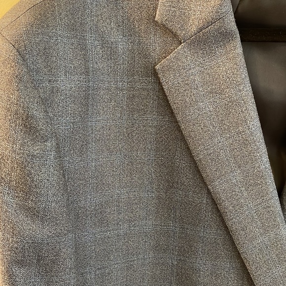 Chaps men’s wool/silk sports blazer in blue/gray size 54R - Picture 2 of 10